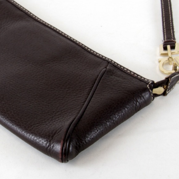 Salvatore Ferragamo Shoulder Bag Leather Brown Women's